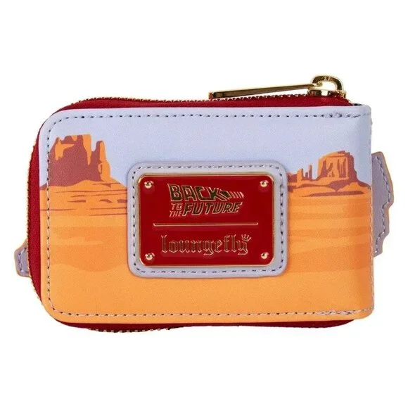Loungefly Back To The Future Wallet DeLorean Zip Around Accordion Wallet New - Picture 2 of 5